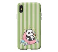Thé Matcha Mignon Kawaii Panda Bookish Summer Green Fun Tea Coque pour iPhone X/XS