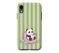 Thé Matcha Mignon Kawaii Panda Bookish Summer Green Fun Tea Coque pour iPhone XR