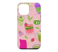 thé Matcha Rose Smoothie Fraise Coque pour iPhone 12 Pro Max