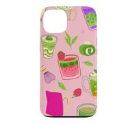 thé Matcha Rose Smoothie Fraise Coque pour iPhone 13