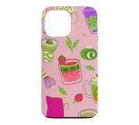 thé Matcha Rose Smoothie Fraise Coque pour iPhone 13 Pro Max