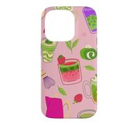 thé Matcha Rose Smoothie Fraise Coque pour iPhone 14 Pro
