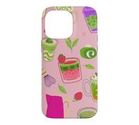 thé Matcha Rose Smoothie Fraise Coque pour iPhone 14 Pro Max
