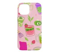 thé Matcha Rose Smoothie Fraise Coque pour iPhone 15