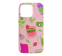 thé Matcha Rose Smoothie Fraise Coque pour iPhone 15 Pro Max