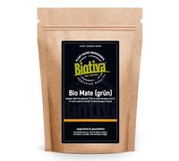Thé maté bio 1000g (2x500g) - Thé vert maté non torréfié - Feuilles de Yerba maté caféinées - Agriculture bio - Conditionné et contrôlé en Allemagne - Biotiva