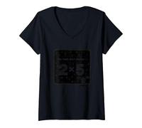 The Math Ain't Mathin' 2x5 Humour mathématique drôle T-Shirt avec Col en V, Femme, Noir, S