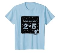 The Math Ain't Mathin' 2x5 Humour mathématique drôle T-Shirt, Enfant, Bleu Céleste, 10 Ans