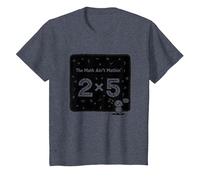 The Math Ain't Mathin' 2x5 Humour mathématique drôle T-Shirt, Enfant, Bleu Chiné, 10 Ans