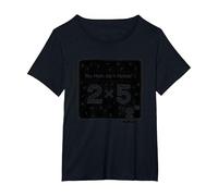 The Math Ain't Mathin' 2x5 Humour mathématique drôle T-Shirt, Femme Grandes Tailles, Noir, 1X