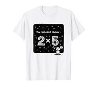 The Math Ain't Mathin' 2x5 Humour mathématique drôle T-Shirt, Homme, Blanc, M
