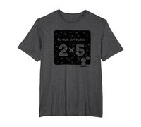 The Math Ain't Mathin' 2x5 Humour mathématique drôle T-Shirt, Homme Grandes Tailles, Chiné Foncé, 6X Tall