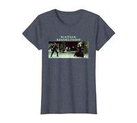 The Matrix Revolutions Neo Vs. Smith T-Shirt, Femme, Bleu Chiné, XL