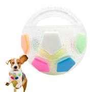 The Mellow Dog - Balle apaisante avec poignée - Jouet interactif en forme de football - Balle flottante couineuse pour chiens de petite, moyenne et grande taille (A)