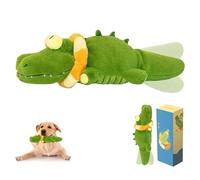 The Mellow Dog - Calming Crocodile, Calming Crocodile Dog Toy, Cute Interactive Dogs Toy, Automatic Tail - Wagging, Machine Washable USB Charging, Interactive & Emotional Support Plush (one)