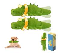 The Mellow Dog - Calming Crocodile, Calming Crocodile Dog Toy, Cute Interactive Dogs Toy, Automatic Tail - Wagging, Machine Washable USB Charging, Interactive & Emotional Support Plush (two)