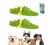 The Mellow Dog - Calming Crocodile, Calming Crocodile Dog Toy, Machine Washable USB Charging, Automatic Dog Petting Machine for Small, Medium, Large Dogs, Puppy Toys to Keep Them Busy (2Pcs)
