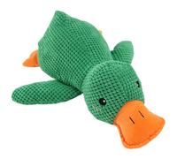 The Mellow Dog Canard calmant mignon sans rembourrage avec couineur doux et durable Jouet couineur pour chien Jouet à mâcher pour le nettoyage des dents des chiens de grande et petite taille