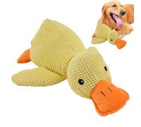 The Mellow Dog - Canard Squeak pour chiots - Canard apaisant, canard Quack-Quack, jeux interactifs pour chiens avec son vrai charlatan, animaux en peluche pour chiens à mâcher