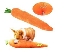 The Mellow Dog Jouet apaisant en forme de carotte pour chien et chat, grand jouet couineur pour chien et chat, 75 cm, carotte apaisante pour chien et chat, carotte mignonne sans rembourrage avec