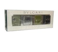 The Mens Gift Collection by Bvlgari for Men - 4 Pc Mini Gift Set 5ml EDT & EDP Splash -Bvlgari Pour Homme, Man Rain Essence, Man Wood Essence, Man In Black