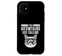 The Meowtains are Calling Funny Cat Ski Hommes Femmes Hiver Coque pour iPhone 11