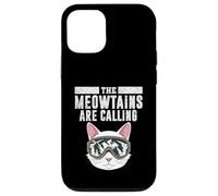 The Meowtains are Calling Funny Cat Ski Hommes Femmes Hiver Coque pour iPhone 12/12 Pro