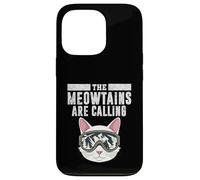 The Meowtains are Calling Funny Cat Ski Hommes Femmes Hiver Coque pour iPhone 13 Pro
