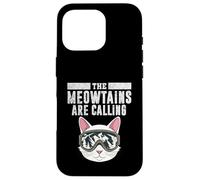 The Meowtains are Calling Funny Cat Ski Hommes Femmes Hiver Coque pour iPhone 16 Pro