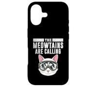 The Meowtains are Calling Funny Cat Ski Hommes Femmes Hiver Coque pour iPhone 17