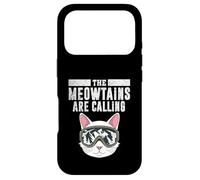 The Meowtains are Calling Funny Cat Ski Hommes Femmes Hiver Coque pour iPhone 17 Pro