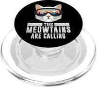 The Meowtains are Calling Funny Cat Ski Hommes Femmes Hiver PopSockets PopGrip pour MagSafe