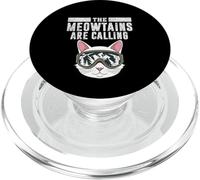 The Meowtains are Calling Funny Cat Ski Hommes Femmes Hiver PopSockets PopGrip pour MagSafe