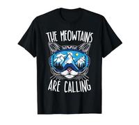 The Meowtains are Calling Snowboard T-Shirt Graphique avec Valeur