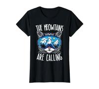 The Meowtains are Calling Snowboard T-Shirt Graphique avec Valeur