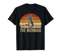 The Mermaid Tarot Carte rétro Motif sirène céleste T-Shirt