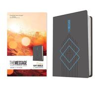 The Message Deluxe Gift Bible (Leather-Look, Charcoal Ascension And Blue Diamonds)