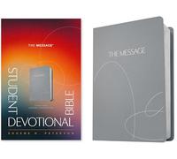 The Message Student Devotional Bible (Leather-Look, Stone Gray)