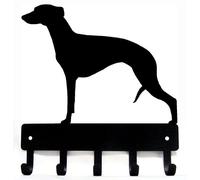 The Metal Peddler Whippet Dog - Porte-clés mural - Petit format 15,2 cm de large - Fabriqué aux États-Unis ; cadeau pour les amoureux des chiens