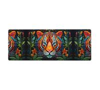 The Mighty Tiger. Tapis de clavier et de souris extra large, 30,5 x 80 cm, répond aux besoins du bureau, des jeux et des études, créant une expérience de bureau confortable et efficace.