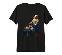 The Milkmaid de Johannes Vermeer T-Shirt Haut de Gamme