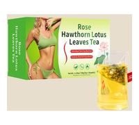 Thé Minceur Et Détox Aux 8 Herbes : Mélange De Rose, D'aubépine Et De Feuilles De Lotus For La Gestion Du Poids Plat, Abdomen (30 Sachets)(1pcs)