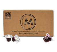 The Miracle Meal | Communion wine with host for on the go | 1,000 pre-filled disposable cups with grape juice prayer wine and wafer | Ideal for prayer on the go