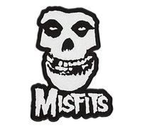 The Misfits Patch - Crimson Ghost Skull - Punk Rock Band Logo Patches - Horror Punk Music - Iron on Embroidery - Taille:27.4x39.6cm