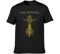 The Mission Gods Own Medicine The Brightest Light Cotton Round Neck Tee Shirt for Men Black Manches Courtes(X-Large)