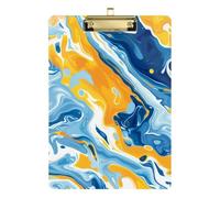 The Mixture of Blue Yellow and White Porte-bloc tendance A4 Trou standard pour enseignant Indispensable pour salle de classe primaire Taille 22,9 x 30,5 cm