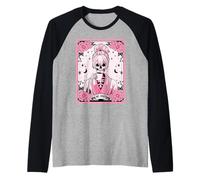 The Mom Tarot Card Skeleton Mama Coffee Lover Mother's Day Manche Raglan