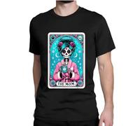 The Mom Tarot Card Skeleton Mothers Day Witch Mom Skull Mama T-Shirt Women's Fashion Mommy Tee Short Sleeve Blouses