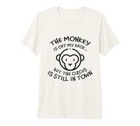 The Monkey is Off My Back Circus Humour T-Shirt Haut de Gamme