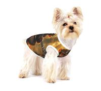 The Monkey Playing Guitar Print Vêtements pour petits chiens et chats - Pyjama en coton doux pour chihuahuas, teckel, chiot taille S